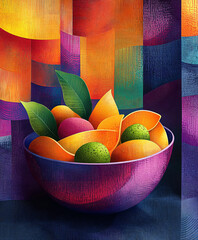 abstract fruit bowl