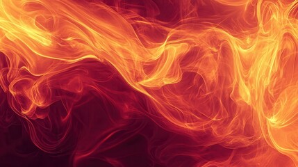A vibrant display of swirling flames and smoke in shades of orange and red.
