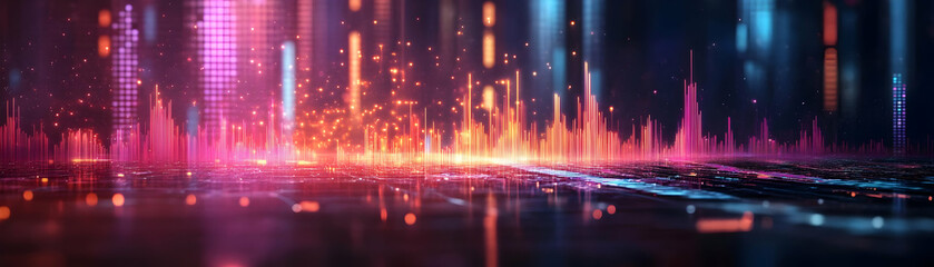 Photo Realistic as Glossy Glowing Holographic Laptop and Calendar concept as A photo featuring a glossy glowing holographic laptop and a calendar. The objects are positioned towards the right highligh