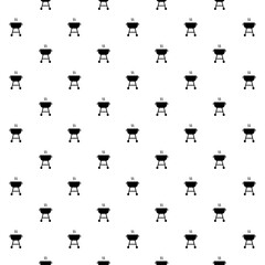 Barbecue grill icon isolated seamless pattern on white background