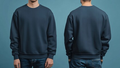 Aesthetic Branding in Dark Blue Sweatshirt Photography Branding