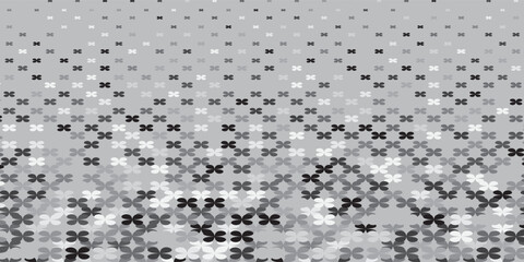 Seamless vector floral circle pattern. Abstract background 10 eps with dotted shadow circles. Trendy geometric black and white wallpaper for design, cover, fabric, web, textile.