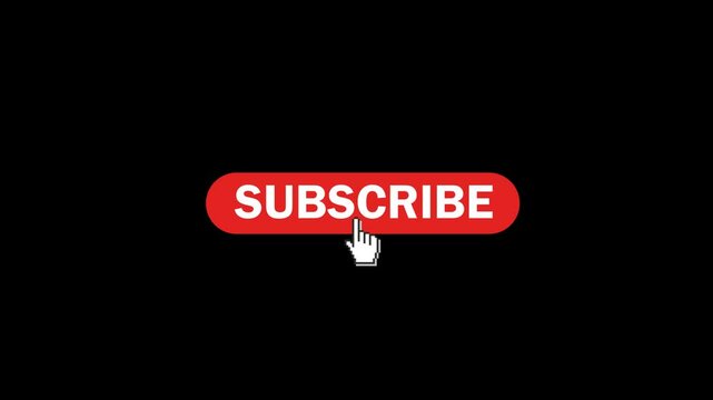 subscribe button animation notification bell like with transperancy background. Alpha channel