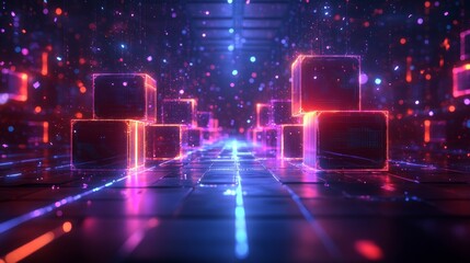 Fototapeta na wymiar Data Center Concept with Kubernetes Clusters and Container Orchestration Platforms