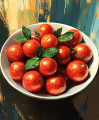 fresh tomatoes in a bowl