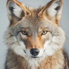 Obraz premium Close-Up Photography of a Coyote Face