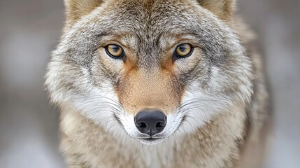 Close-Up Photography of a Coyote Face