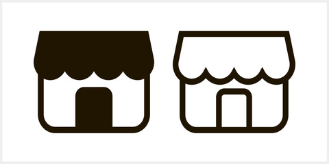 Store shop icon isolated Vector stock illustration