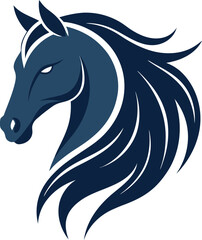 A sleek horse logo graphic illustration capturing strength and elegance ideal for modern branding
