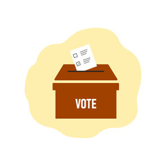 voting hand.
puts the ballot paper into the ballot box.