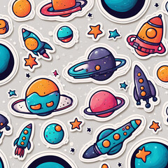 Naklejka premium stellar-style sticker