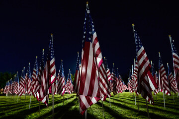 Field of Honor, United States Flags Honoring United States Servicemen and women from all branches.