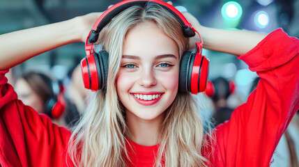 Electrifying Energy A Vibrant Rave Party Where Young People Celebrate Under a Spectacular Light Show Immersed in Music Fun, and Unforgettable Nightlife Excitement