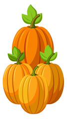 pumpkin vector, illustration of pumpkin isolated on white background