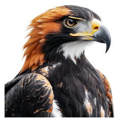 Obraz premium PNG Majestic hawk perched against a white backdrop
