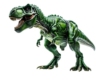 Fototapeta premium green tyrannosaurus on transparent background 