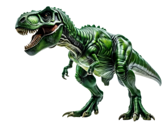 green tyrannosaurus on transparent background
