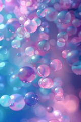 Bright pink and blue bubble background. Wallpaper. Banner. Cover. Digital
