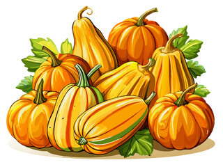 butternut vector, illustration of butternut isolated on white background