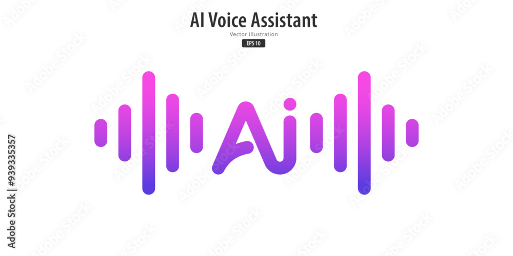 Aufkleber Generate music by AI icon. Artificial intelligence creates music concepts. Machine learning text to generate Musical. UI UX design for app and web. Vector illustration.