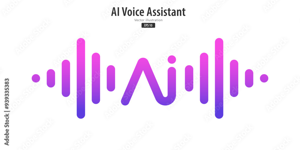 Poster Generate music by AI icon. Artificial intelligence creates music concepts. Machine learning text to generate Musical. UI UX design for app and web. Vector illustration.