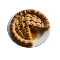 chocolate cake on a plate with transparent background PNG and JPEG 