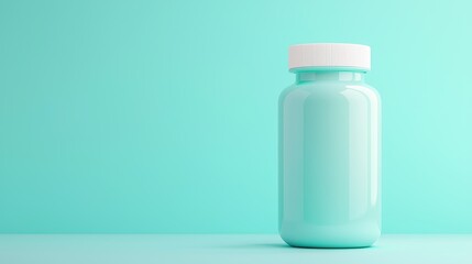 Minimalist packaging for health products, clean and simple, 3D illustration