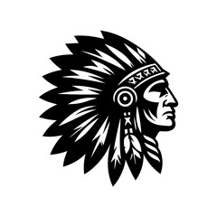 apache warrior face indian ethnic logo