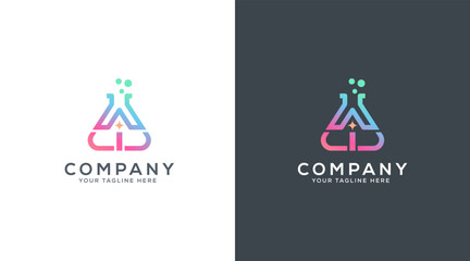 AI lab logo icon. modern ai logo. Artificial Intelligence logo design vector template