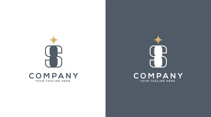 Modern creative IS logo vector icon. Monogram letter SI logotype design