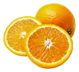 PNG Freshly sliced oranges revealing juicy segments