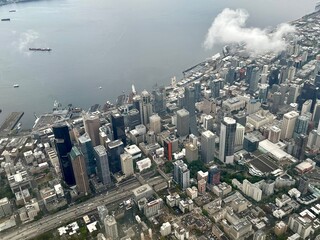 Aerial view of downtown Seattle