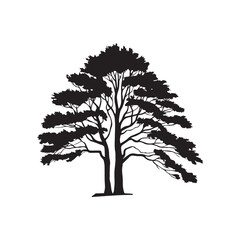 A tree silhouette is a striking, dark outline of a tree against a lighter background, capturing the tree's intricate branches and form in a simple, elegant shape, often evoking a sense of calm and nat