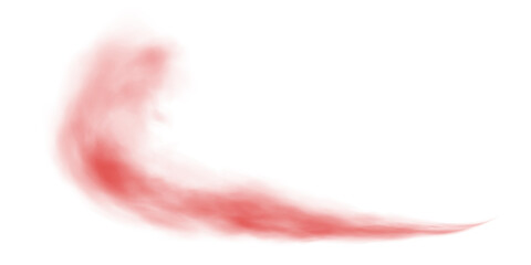 Obraz premium Red fog or smoke. Red smog clouds on floor. Cigarette smoke. Morning fog over land or water surface. Magic haze. Cloud, smoke, fog. PNG.
