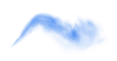 Blue fog or smoke. Blue smog clouds on floor. Cigarette smoke. Morning fog over land or water surface. Magic haze. Cloud, smoke, fog. PNG.
