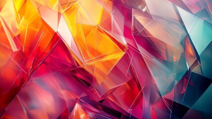 Vibrant, Layered Polygons: An Abstract Art Exploration