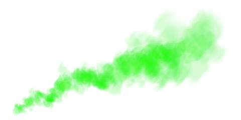 Green fog or smoke. Green smog clouds on floor. Cigarette smoke. Morning fog over land or water surface. Magic haze. Cloud, smoke, fog. PNG.