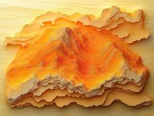 abstract topographical map with intricate contour lines creating mesmerizing patterns subtle earth tones and gradient shading convey depth and elevation in artistic cartographic representation