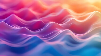 Obraz premium Pixelated Gradient Waves: Abstract Art with a Distinctive Edge