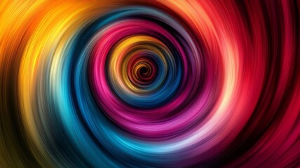 Obraz premium Hypnotic Swirling Vortex of Vibrant Colors in Augmented Reality