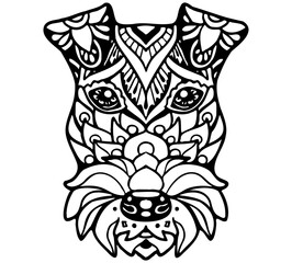 Wire Fox Terrier Mandala Tattoo	