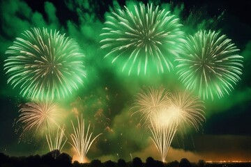 Fototapeta premium Fireworks Display at Night