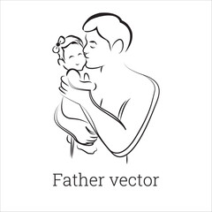 Father vector Father silhouette vector Father silhouette vector illustration