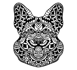 Corgi Mandala Tattoo	