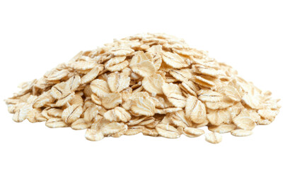 Nutritious Oatmeal Heap on Transparent Background: Healthy Breakfast Concept for Wellness Marketing. Autumn Harvest Symbolism with Minimalist Design, Ideal for Food Advertising, Dietary Campaigns, and
