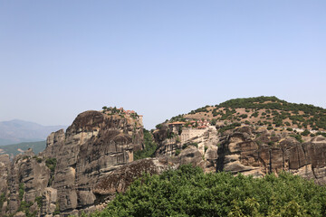 Landscape or the Rocks of Meteora, Greece.

