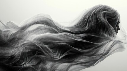 Naklejka premium Silky Flowing Hair