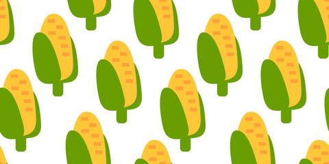 corn pattern Background. flat illustration corn background. seamless pattern corn. tomato flat illustration background. seamless pattern of corn.