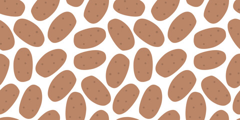 potato pattern Background. flat illustration potato background. seamless pattern potato. potato flat illustration background. seamless pattern of potato.