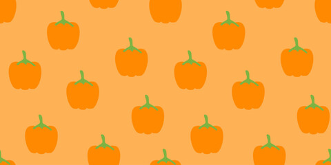 bell pepper pattern Background. flat illustration paprika background. seamless pattern bell pepper. paprika flat illustration background.